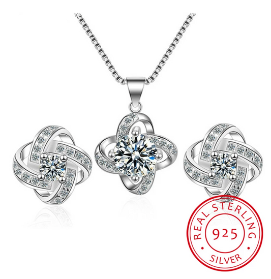 Sada náhrdelníku a náušnic Love knot | Perfektní sada na darování!