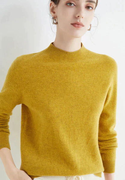 Aleta - Elegantní dámský svetr s rolákem do půl pasu