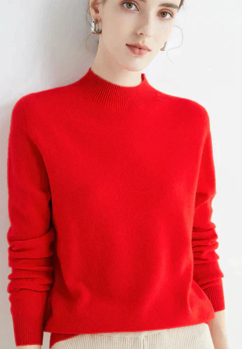 Aleta - Elegantní dámský svetr s rolákem do půl pasu