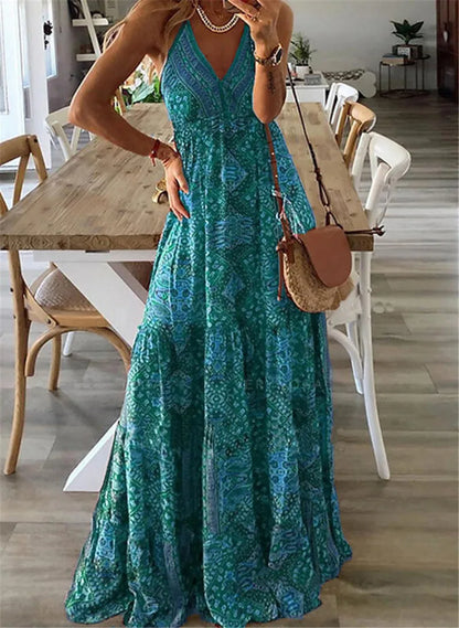 Harriet - Maxi šaty s boho potiskem
