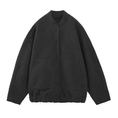 Ophelia | Dámská oversized bunda Top Coat s dlouhými rukávy a skrytými knoflíky