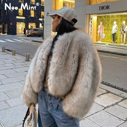 Mila | Krátký dámský kabát z umělé kožešiny, elegantní a pohodlný