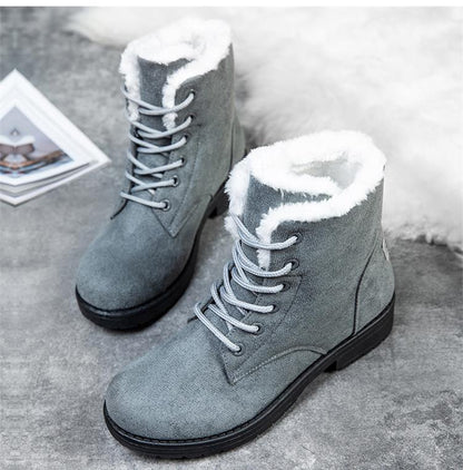Krátké šněrovací boty s umělou kožešinou | Peggy Boots