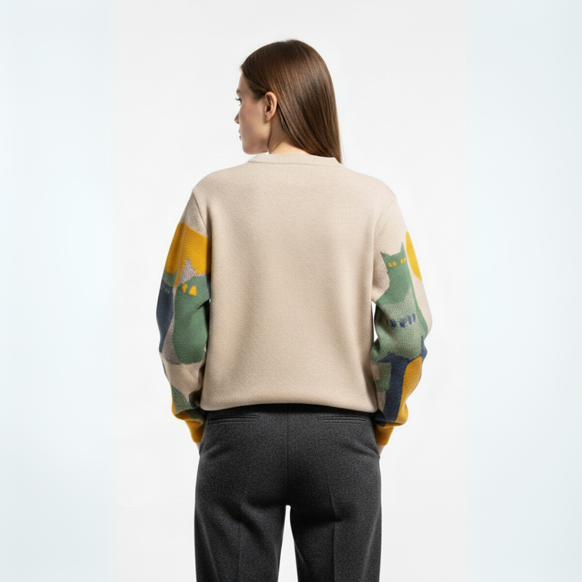 Amélie | Unisex svetr s motivem koček, elegantní a pohodlný