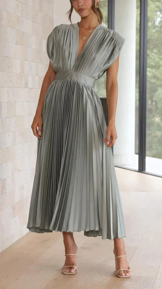 Alexandra - Elegantní sexy plisované šaty
