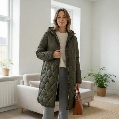 Danielle | Elegantní a pohodlná dámská parka s kapucí a vzorem