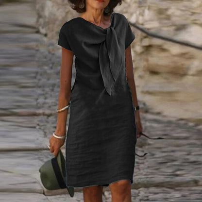 Elegantní vypasované mini šaty s krátkými rukávy pro ženy