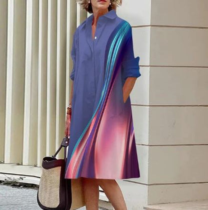 Lillian - Dámské košilové šaty Gradient