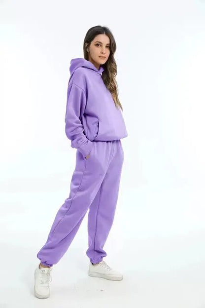 Heidi Fashion - Jednodílné dvoudílné soupravy Oversized tepláková souprava s kapucí