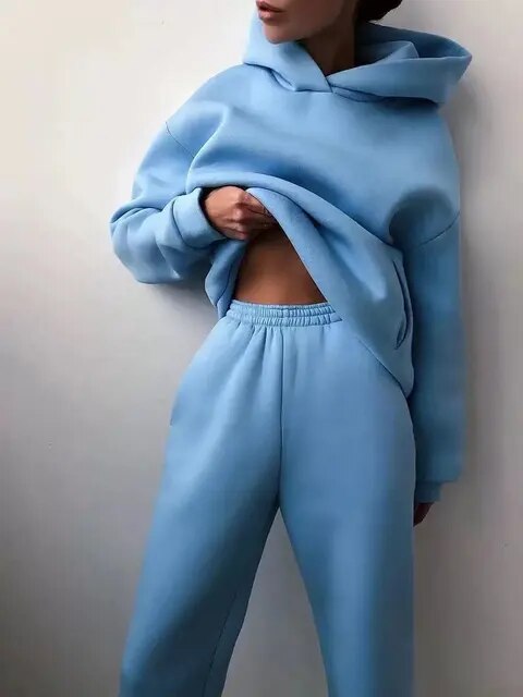 Heidi Fashion - Jednodílné dvoudílné soupravy Oversized tepláková souprava s kapucí