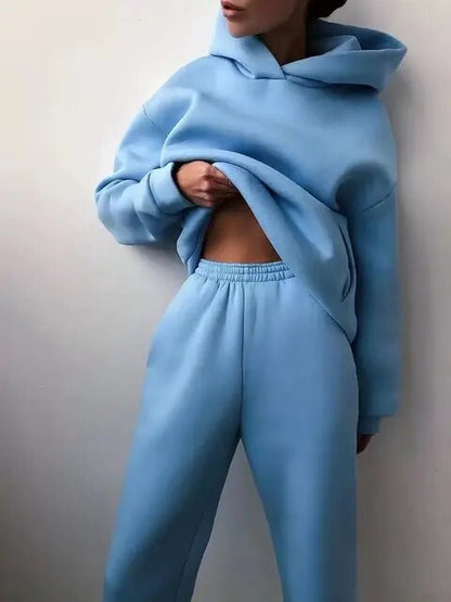 Heidi Fashion - Jednodílné dvoudílné soupravy Oversized tepláková souprava s kapucí