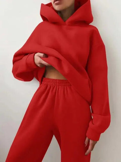 Heidi Fashion - Jednodílné dvoudílné soupravy Oversized tepláková souprava s kapucí
