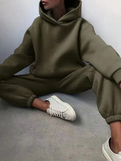Heidi Fashion - Jednodílné dvoudílné soupravy Oversized tepláková souprava s kapucí