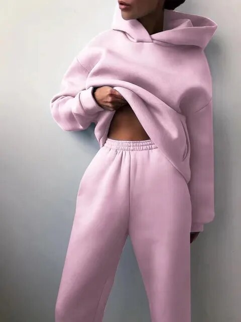 Heidi Fashion - Jednodílné dvoudílné soupravy Oversized tepláková souprava s kapucí
