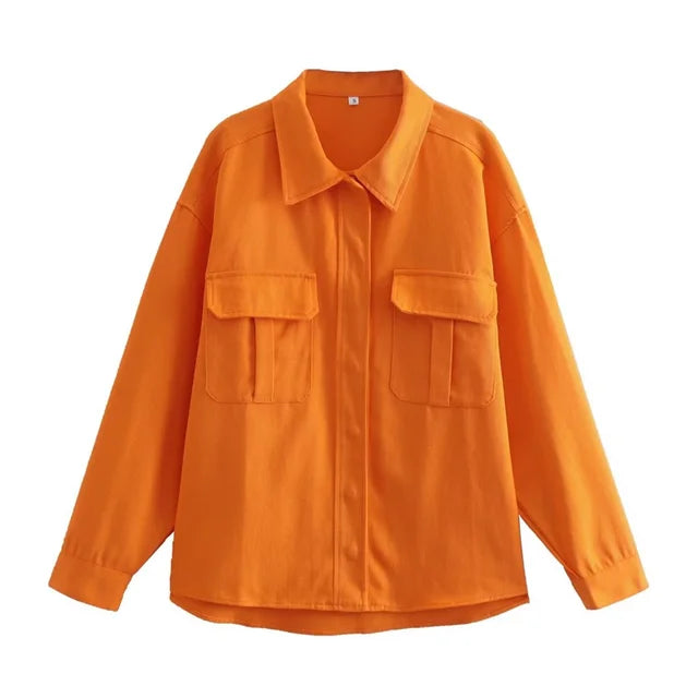 Aliyah - vintage oranžová streetwearová letní bunda