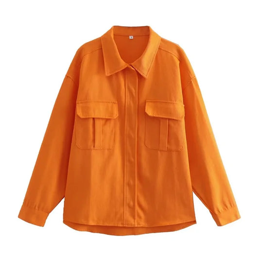 Aliyah - vintage oranžová streetwearová letní bunda