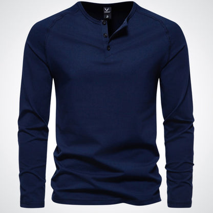 Stephen | Stylová pánská košile Henley pro uvolněné pohodlí