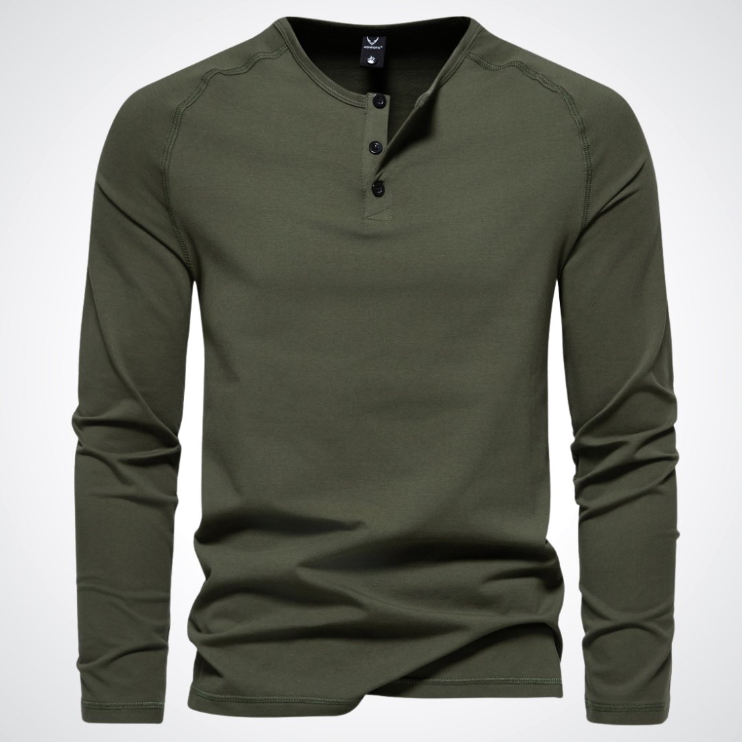 Stephen | Stylová pánská košile Henley pro uvolněné pohodlí