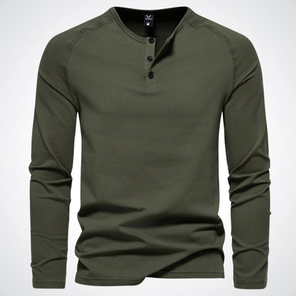 Stephen | Stylová pánská košile Henley pro uvolněné pohodlí