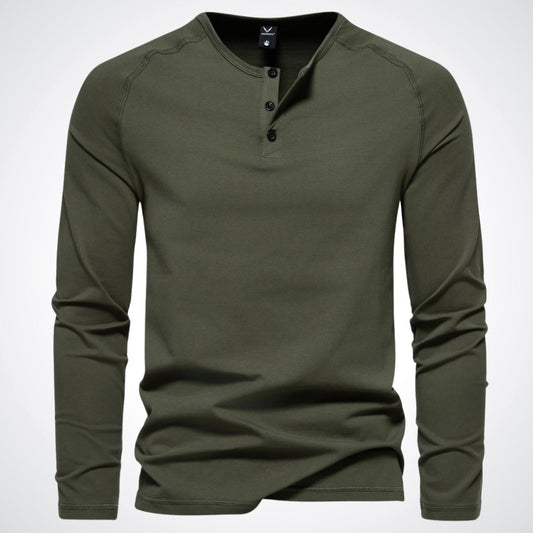 Stephen | Stylová pánská košile Henley pro uvolněné pohodlí