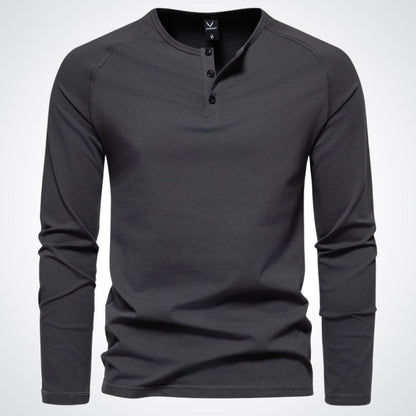 Stephen | Stylová pánská košile Henley pro uvolněné pohodlí