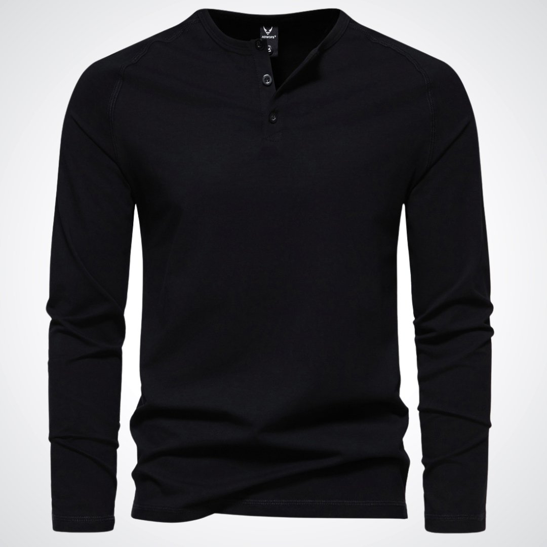 Stephen | Stylová pánská košile Henley pro uvolněné pohodlí