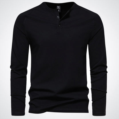 Stephen | Stylová pánská košile Henley pro uvolněné pohodlí