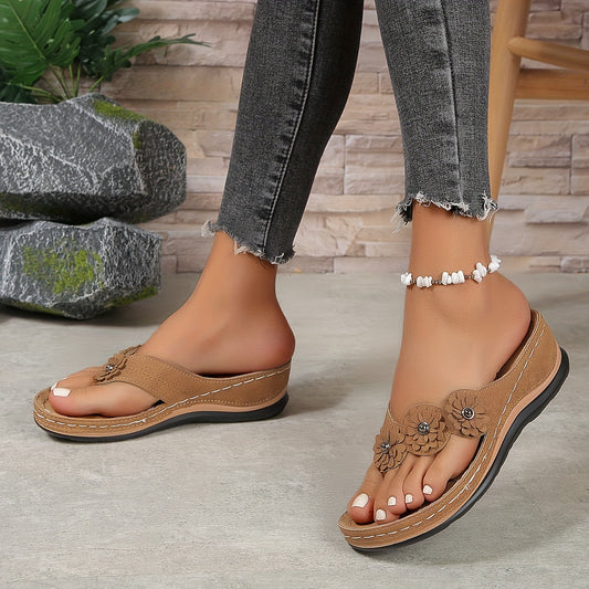 Trudy® | Elegantní a pohodlné sandály s květinovými pásky