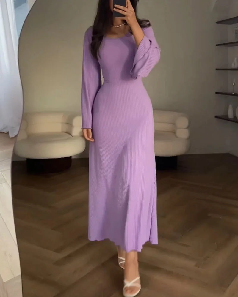 Maine - Elegantní šaty s dlouhými rukávy