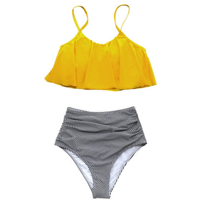 Barevné bikiny s volánky