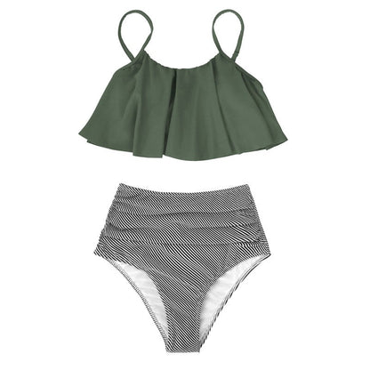 Barevné bikiny s volánky