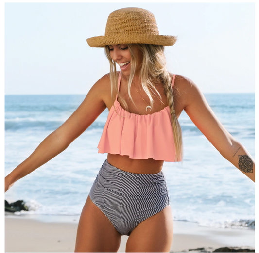 Bikiny Belle Mae | Barevné bikiny s volánky
