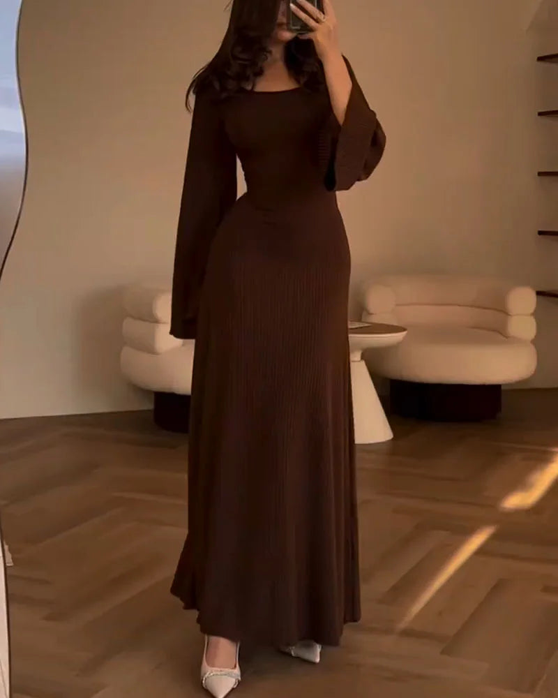 Maine - Elegantní šaty s dlouhými rukávy