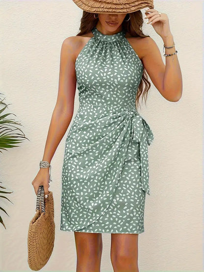 Alorra -Elegantní mini šaty s výstřihem na půl žerdi