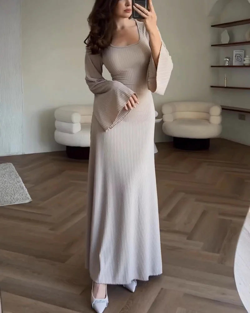 Maine - Elegantní šaty s dlouhými rukávy