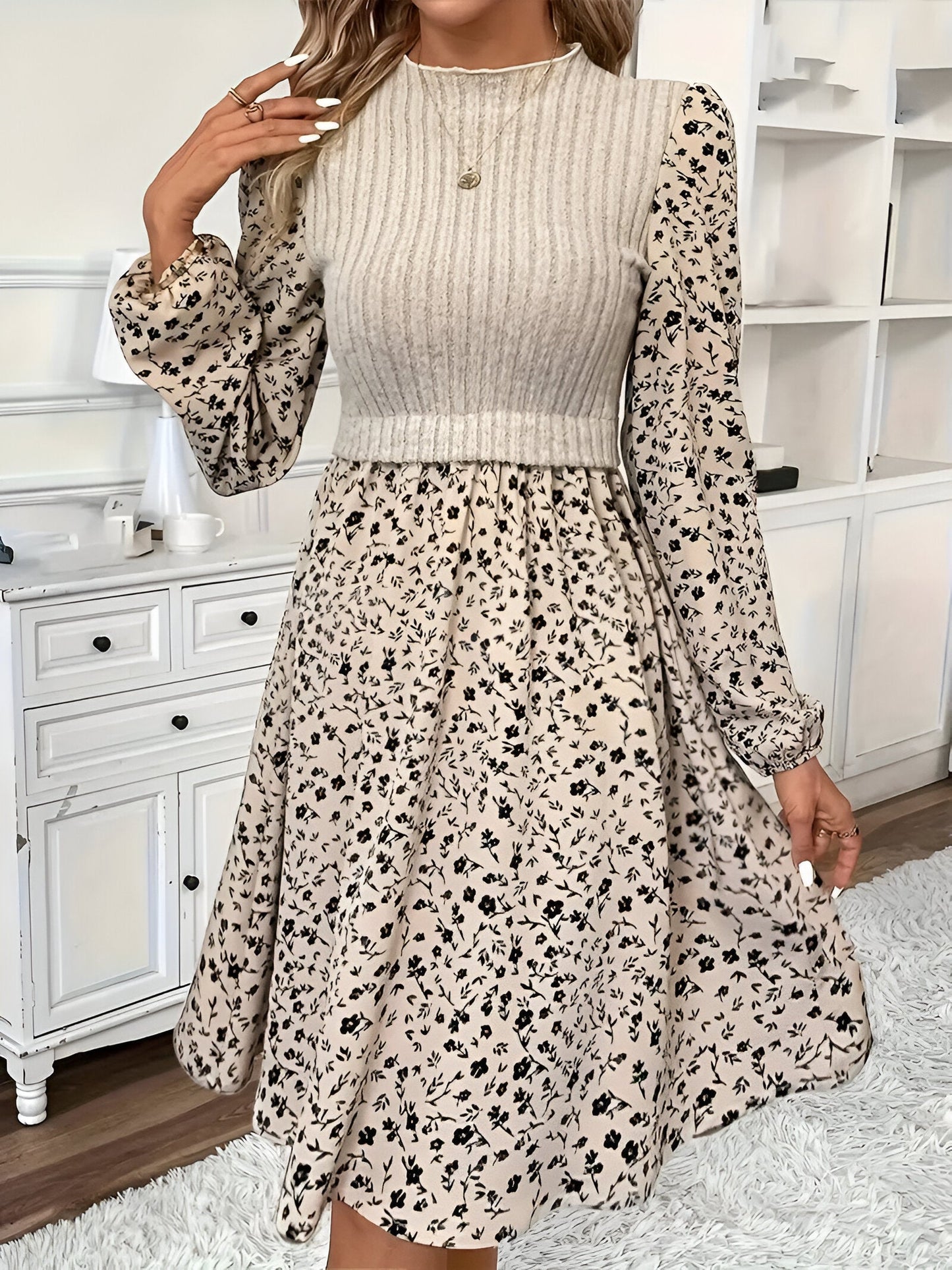 Caterina | Elegantní šaty 2 v 1 s květinovým vzorem