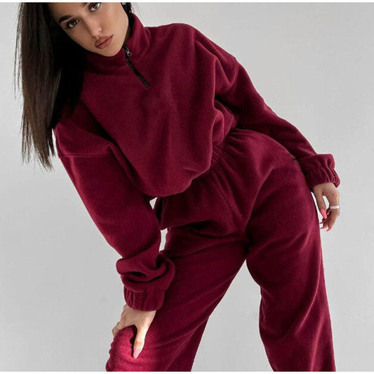 Heidi Fashion - Červený dámský joggingový oblek