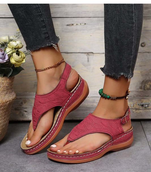 Irene® | Romanza Stylové sandály na klínovém podpatku pro letní plážový look