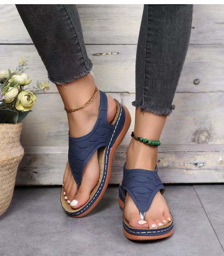 Irene® | Romanza Stylové sandály na klínovém podpatku pro letní plážový look