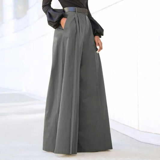 Amélie - Elegantní široké plisované kalhoty pro ženy