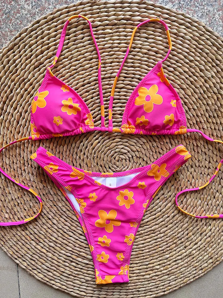 SoSoof - Brazilské bikiny s květinovým potiskem