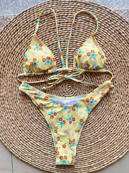 SoSoof - Brazilské bikiny s květinovým potiskem