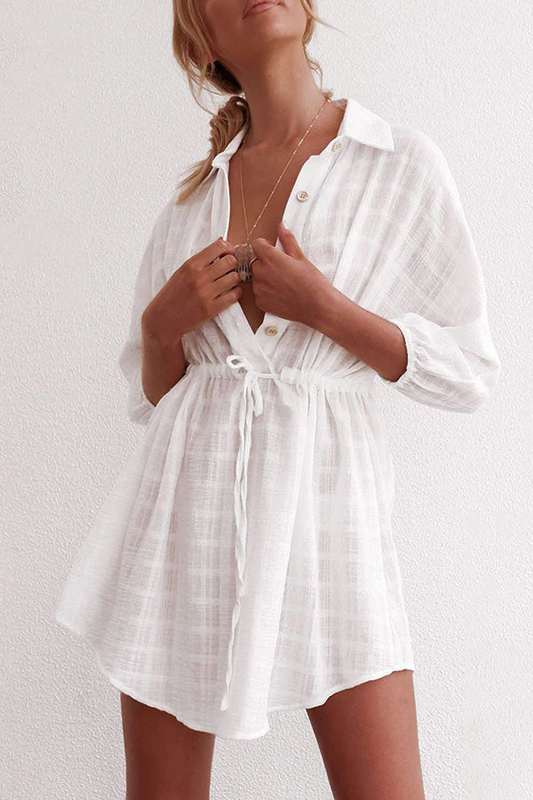 LD Single Breasted Chapel Train Sexy Hot Holiday Beach Dress (Plážové šaty s jedním prsem)