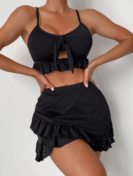 Dámské plavky - Regine Collection - volánky, polyester, pohodlné - ideální na jaro a léto