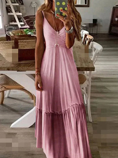 Sherie - Elegantní ležérní dlouhé letní šaty