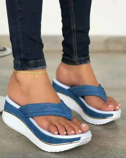Ezria Sandály na klínovém podpatku | Letní elegantní sandály na klínovém podpatku
