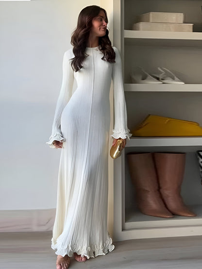 Halina | Elegantní a sexy šaty s volánky na zádech