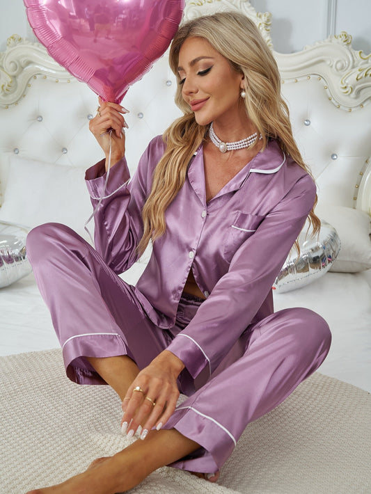 Heidi Fashion - Saténové dámské pyžamo