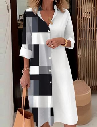 Anna - Elegantní košilové šaty