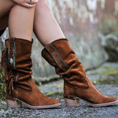 Středně dlouhé boty s třásněmi | Medina Boots